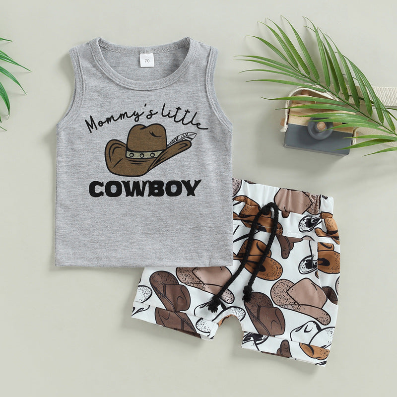 Wholesale Cotton Western Cowboy Back Boys Suit